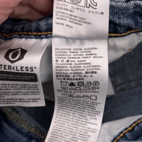 Levi's 512 Slim‎ Taper Jeans Men's 32x31 Blue Stone Wash Denim Stretch Faded - Picture 7 of 10